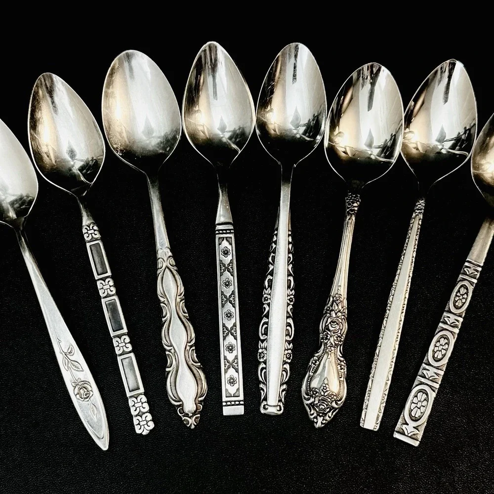 40 Vtg Stainless Flatware Mismatched Japan EKCO National Interpur Oneida Mixed